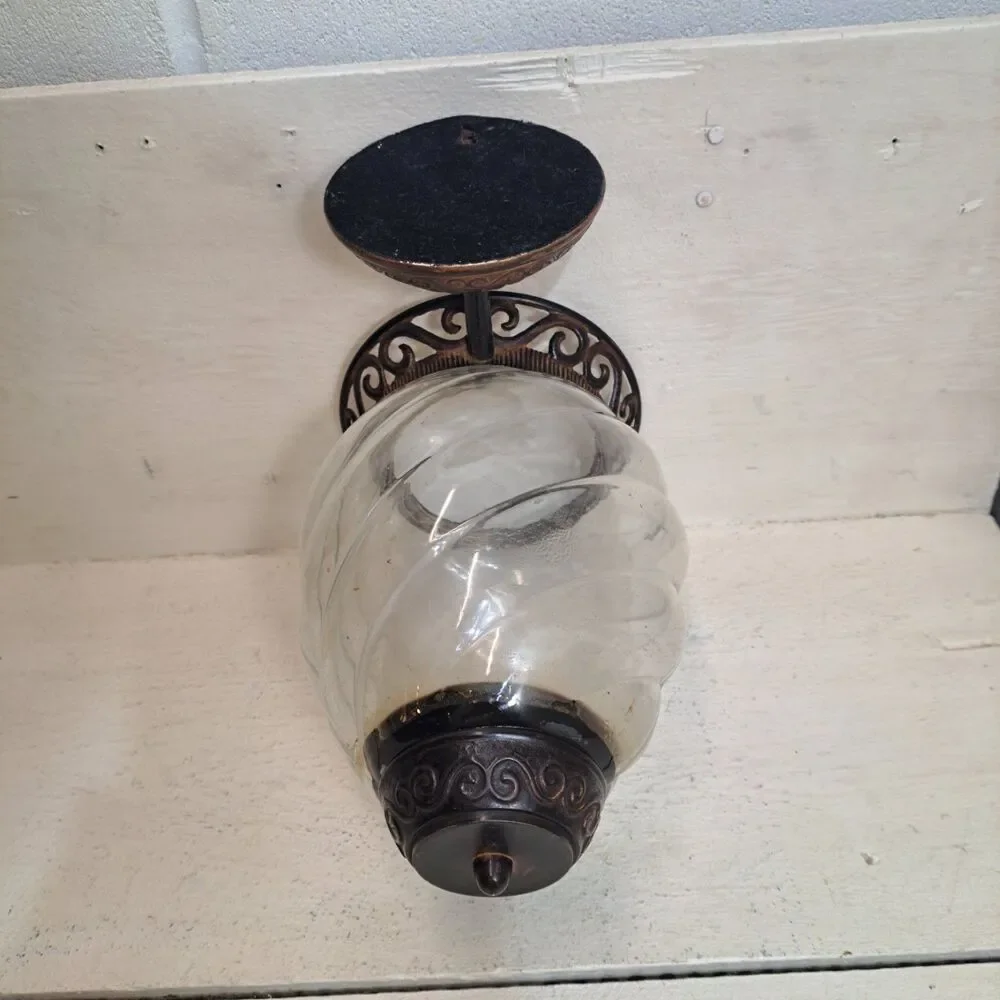 Antigue Glass Wall Sconce/Lantern 9.5